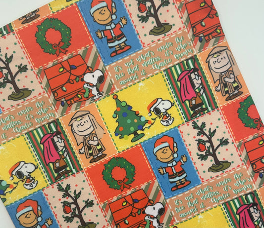 Ready to Ship Bullet Snoopy Christmas Patchwork Character makes great bows, head wraps, bummies, and more.