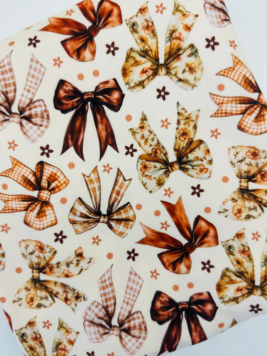 Fall Floral & Plaid Bows Bullet, DBP, Rib Knit, Velvet, Cotton Like Knits + other fabrics