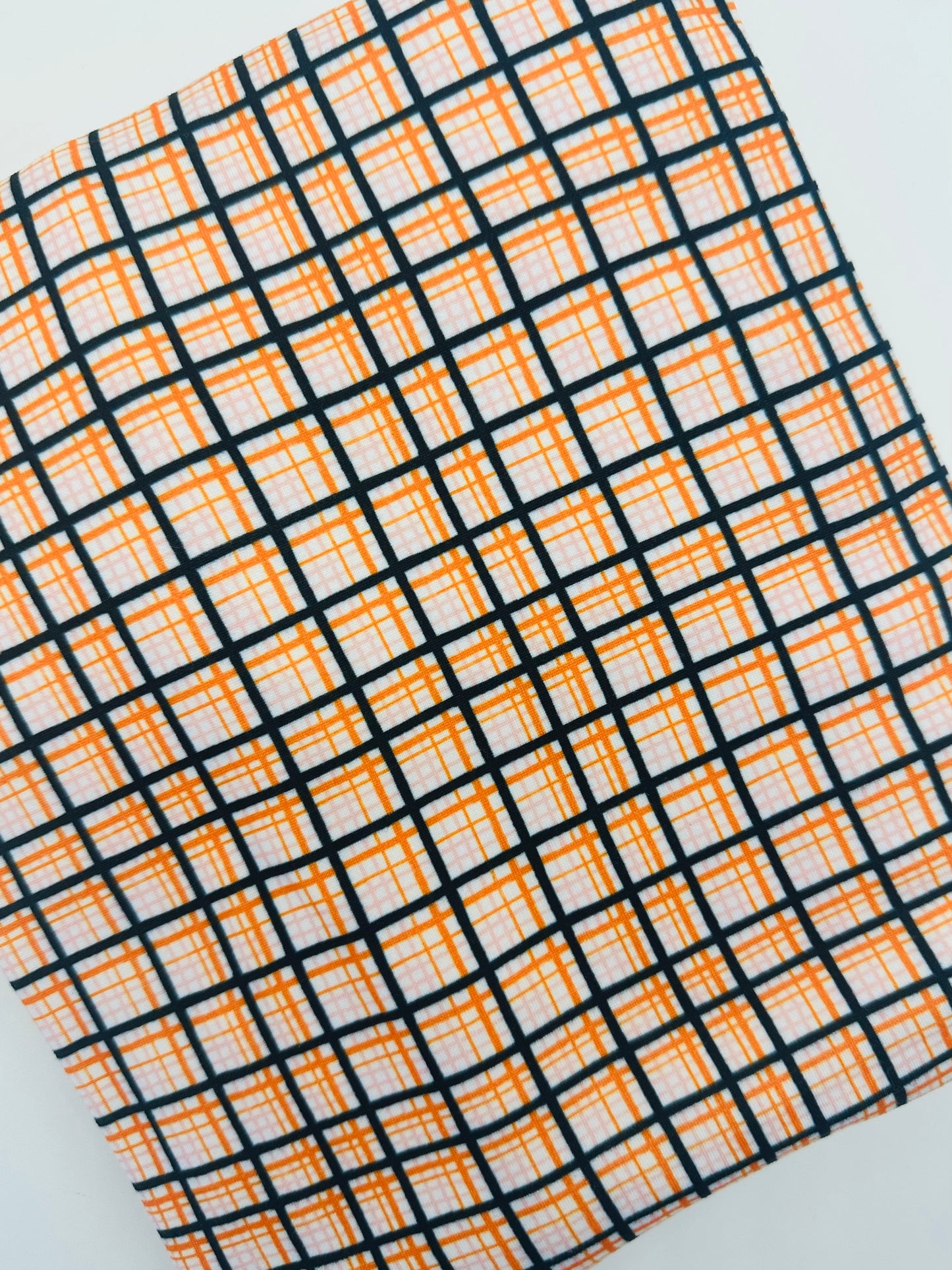 Made to Order Halloween Coordinating Gingham Plaid Shapes Bullet, DBP, Rib Knit + other fabrics