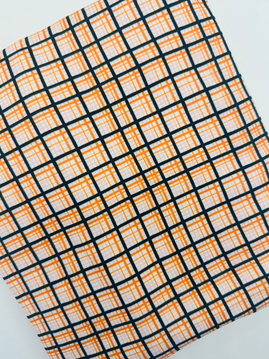 Made to Order Halloween Coordinating Gingham Plaid Shapes Bullet, DBP, Rib Knit + other fabrics