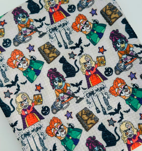 Made to Order It's a Bluey Hocus Pocus Halloween Character Bullet, DBP, Rib Knit + other fabrics