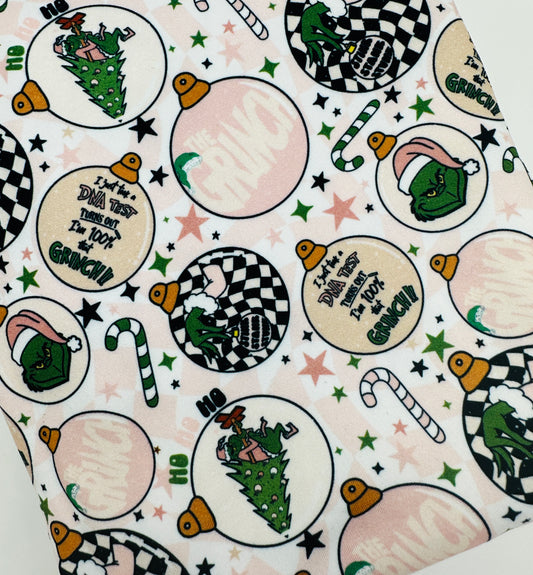 Ready to Ship DBP 100% That Grinch Pink/White Checkered makes great bows, head wraps, bummies, and more.