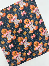 Load image into Gallery viewer, Faux Quilted Pink Gingerbread Bullet, DBP, Rib Knit + other fabrics