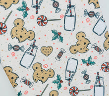 Load image into Gallery viewer, Christmas Cookies &amp; Milk Food Bundle Characters in White, Sage, Tan or Blue Bullet, DBP, Rib Knit + other fabrics