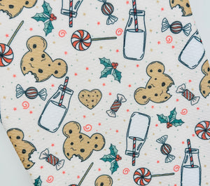 Christmas Cookies & Milk Food Bundle Characters in White, Sage, Tan or Blue Bullet, DBP, Rib Knit + other fabrics