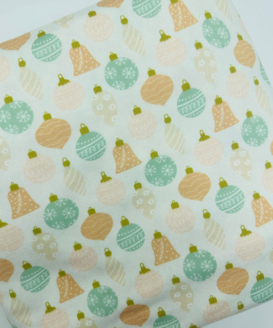 Ready to Ship DBP Pastel Christmas Ornaments makes great bows, head wraps, bummies, and more.