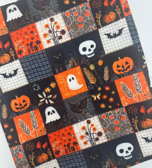 Halloween Fall Faux Quilt Bullet, DBP, Rib Knit, Velvet, Cotton Like Knits + other fabrics