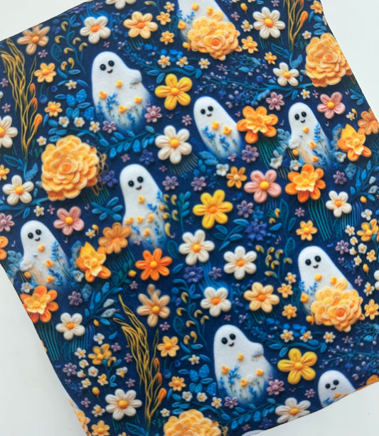 Ready to Ship DBP Faux 3D Navy Floral Ghost makes great bows, head wraps, bummies, and more.