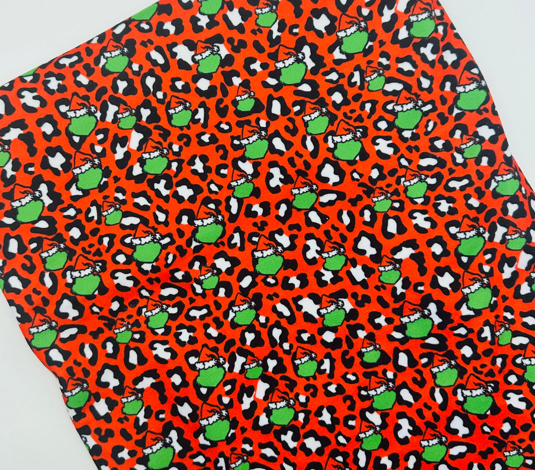 Ready to Ship DBP Red & Green Cheetah Christmas Character Animals makes great bows, head wraps, bummies, and more.