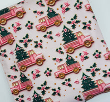 Load image into Gallery viewer, Pink Christmas Floral Faux 3D Cookies Food Bullet, DBP, Rib Knit + other fabrics