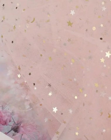 Ready to Ship Tulle Star Design in Baby Pink, Yellow & Hot Pink makes great bows, head wraps, bummies, and more.