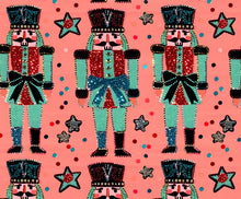 Load image into Gallery viewer, Bejeweled Christmas Nutcracker Bullet, DBP, Rib Knit + other fabrics