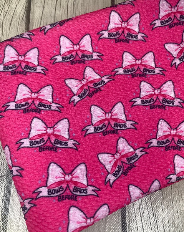 Pre-Order Bullet, DBP, Velvet and Rib Knit fabric Pink Bows Before Bros Title Girl makes great bows, head wraps, bummies, and more.