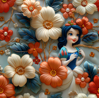 Made to Order 3D Snow White Character Bullet, DBP, Rib Knit, Cotton Lycra + other fabrics