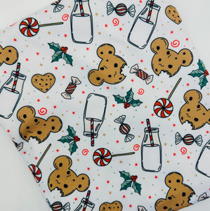 Christmas Cookies & Milk Food Bundle Characters in White, Sage, Tan or Blue Bullet, DBP, Rib Knit + other fabrics