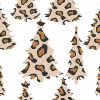 Cheetah Christmas Trees Animals Bullet, DBP, Rib Knit, Velvet, Cotton Like Knits + other fabrics