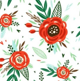 Christmas Floral Holly Bullet, DBP, Rib Knit, Velvet, Cotton Like Knits + other fabrics