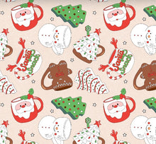 Load image into Gallery viewer, Christmas Hot Coco Mugs and Christmas Cakes Food Bundle in White, Green or Pink Bullet, DBP, Rib Knit + other fabrics