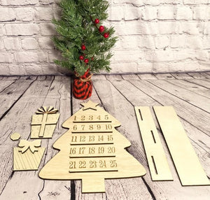 Christmas Countdown Signs-DIY Snowman, Christmas Tree, Hot Coco