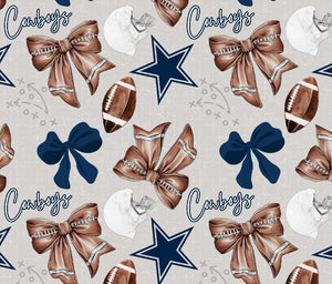 Made to Order Coquette Girlie 32 National Football Teams Sports Bullet, DBP, Rib Knit + other fabrics