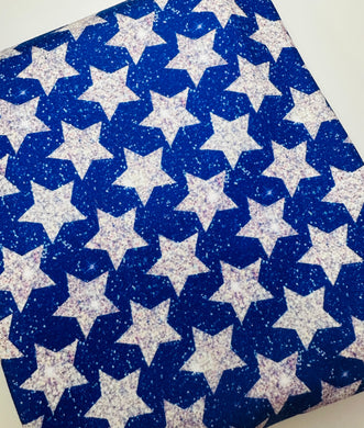 Ready to Ship DBP Fourth of July Stars Faux Glitter Shapes makes great bows, head wraps, bummies, and more.