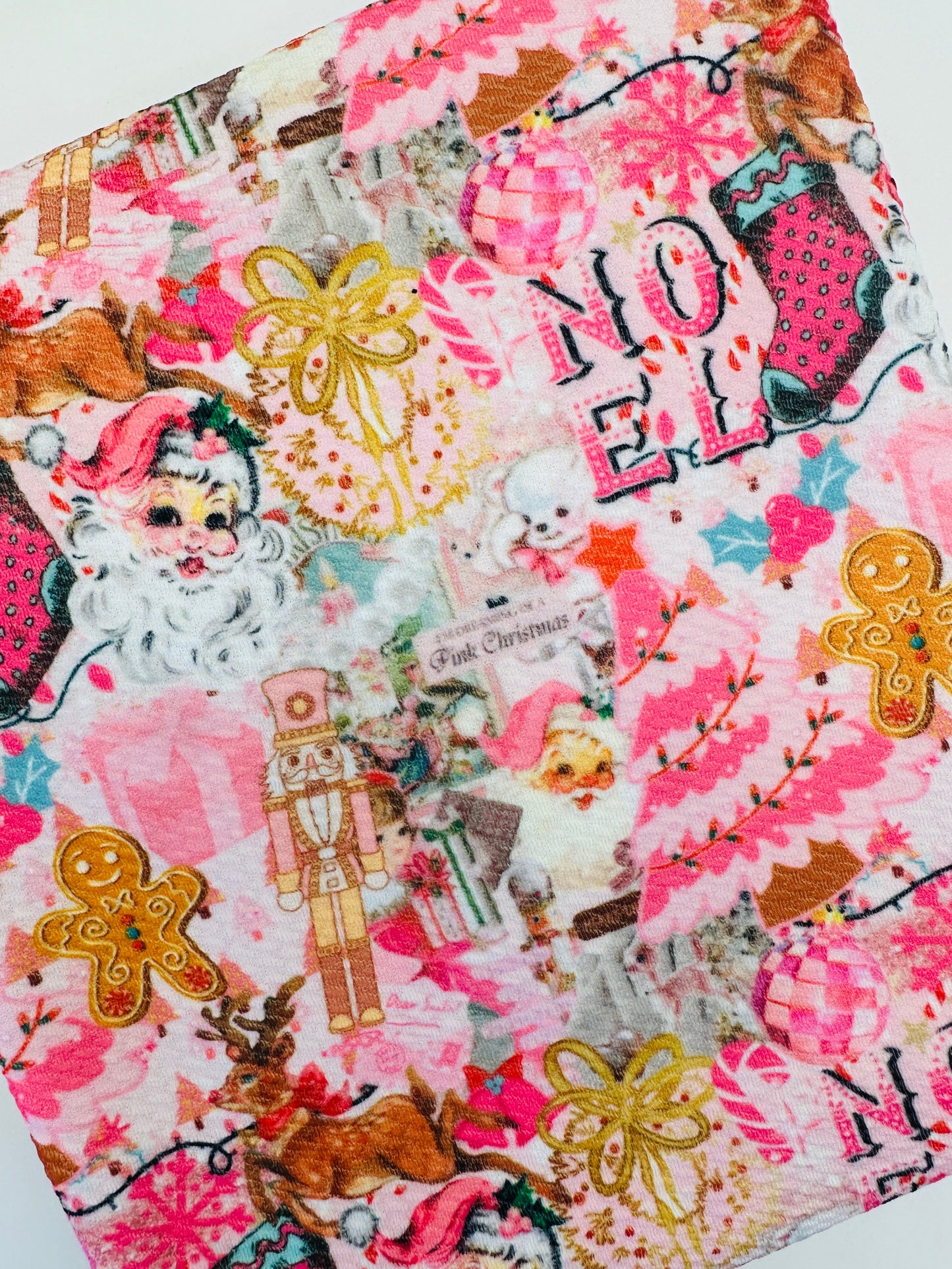 Ready to Ship Bullet Dreaming of a Pink Christmas makes great bows, head wraps, bummies, and more.