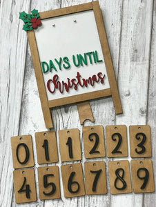 Christmas Countdown Signs-DIY Snowman, Christmas Tree, Hot Coco