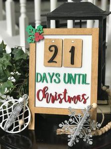 Christmas Countdown Signs-DIY Snowman, Christmas Tree, Hot Coco