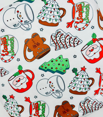 Christmas Hot Coco Mugs and Christmas Cakes Food Bundle in White, Green or Pink Bullet, DBP, Rib Knit + other fabrics