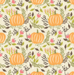 Fall Pumpkin Floral Bullet, DBP, Rib Knit, Velvet, Cotton Like Knits + other fabrics