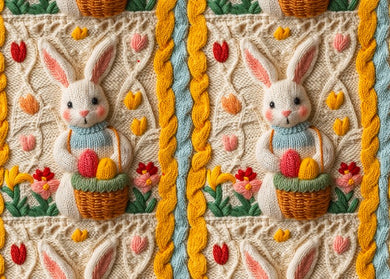 Faux Knitted Easter Bunny Bullet, DBP, Rib Knit, Velvet, Cotton Like Knits + other fabrics