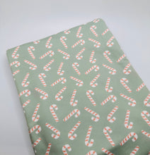 Load image into Gallery viewer, Pre-Order Pastel Christmas Candy Cane Bullet, DBP, Rib Knit, Cotton Lycra + other fabrics