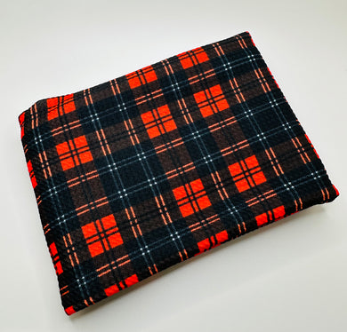 Pre-Cut Bullet Red, Black and White Plaid Shapes Christmas for headwraps, bows on nylons or clips 5.5-6x60