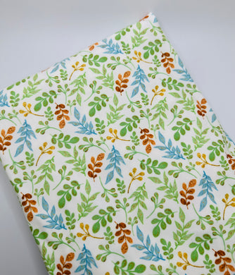 Ready to Ship DBP fabric Spring Leaves Floral makes great bows, head wraps, bummies, and more.