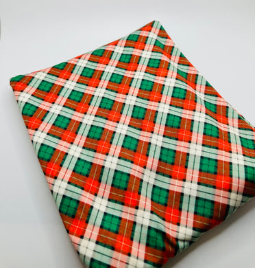 Ready to Ship DBP Fabric Christmas Tartan Plaid makes great bows, head wraps, bummies, and more.