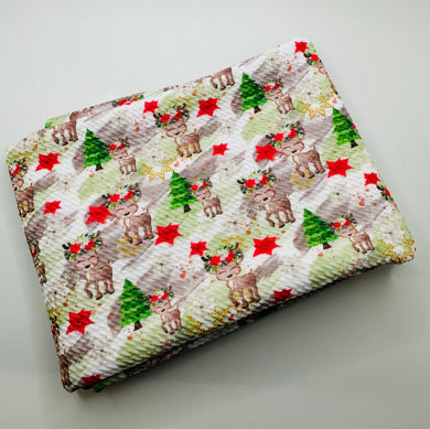 Ready to Ship Bullet Fancy Reindeer Christmas Floral makes great bows, head wraps,  bummies, and more.