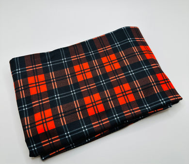 Ready to Ship DBP Fabric Red, Black and White Plaid Shapes Christmas makes great bows, head wraps, bummies, and more.