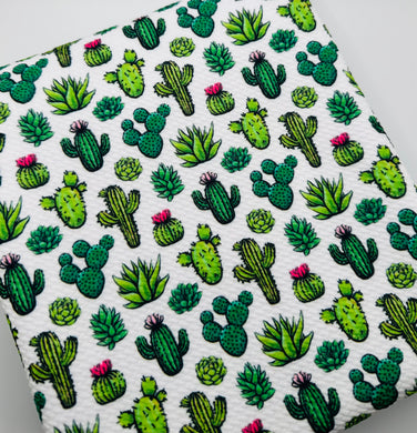 Ready to Ship Bullet fabric Cactus and Succulents Floral makes great bows, head wraps, bummies, and more.