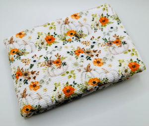 Ready to Ship Bullet Fancy Fall Pumpkin Floral makes great bows, head wraps, bummies, and more.