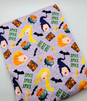 Ready to Ship DBP fabric Amuck, Amuck, Amuck Halloween makes great bows, head wraps, bummies, and more.