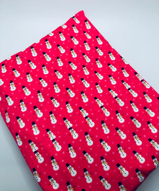 Ready To Ship DBP Pink Snowman Christmas makes great bows, head wraps, bummies, and more.