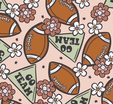 Made to Order Go Team It's Football Time Floral Sports Bullet, DBP, Rib Knit + other fabrics