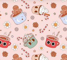 Load image into Gallery viewer, Made to Order Groovy Christmas Hot Coco Bundle-Snow Blue, Blush, Cream &amp; Plaid Bullet, DBP, Rib Knit + other fabrics