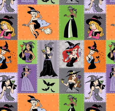 Made to Order Halloween Princess Patchwork Characters Bullet, DBP, Rib Knit + other fabrics