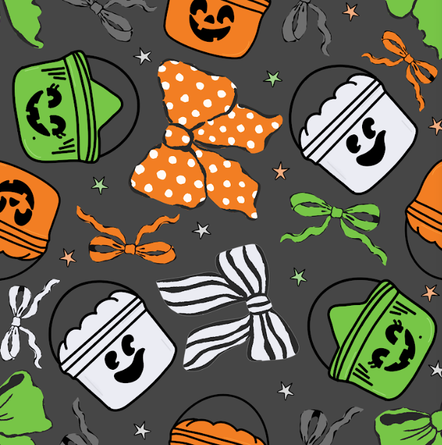 Girl's Halloween Buckets Bullet, DBP, Rib Knit, Velvet, Cotton Like Knits + other fabrics