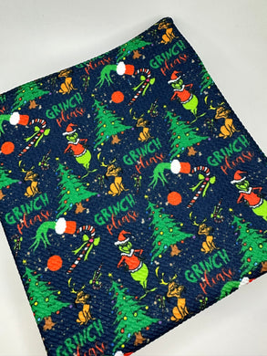Ready to Ship Bullet Grinch Please Christmas makes great bows, head wraps, bummies, and more.