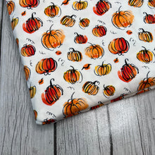 Load image into Gallery viewer, Ready to Ship DBP Halloween Fall Pumpkin Splash makes great bows, head wraps, bummies, and more.