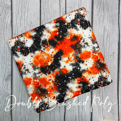 Ready to Ship DBP Halloween Orange Black Paint Splat makes great bows, head wraps, bummies, and more.