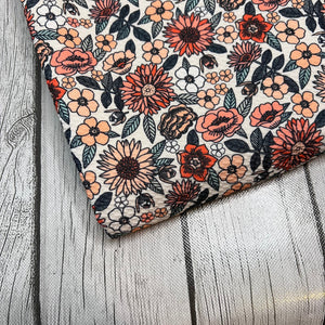 Ready to Ship Bullet fabric Vintage Boho Fall Floral makes great bows, head wraps, bummies, and more.