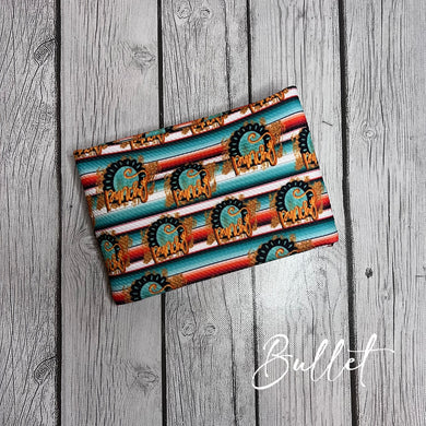 Ready To Ship Bullet knit fabric Punchy Serape Western Shapes makes great bows, head wraps,  bummies, and more.